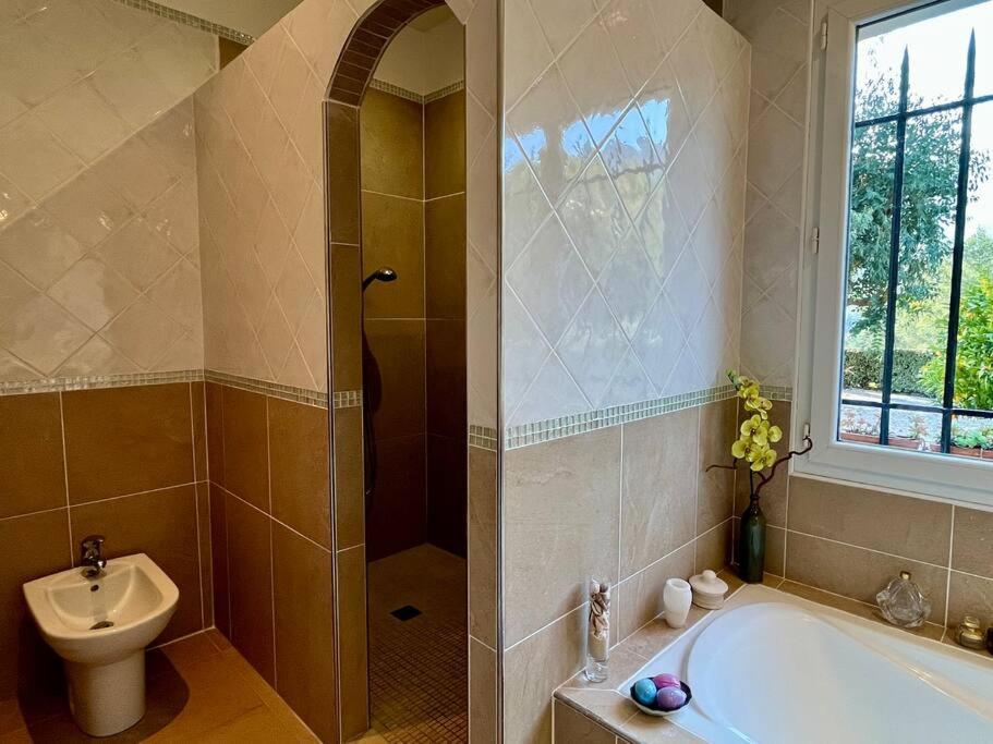 Villa Et Piscine Au Jardin Typique Mediterraneen Carros Exteriér fotografie